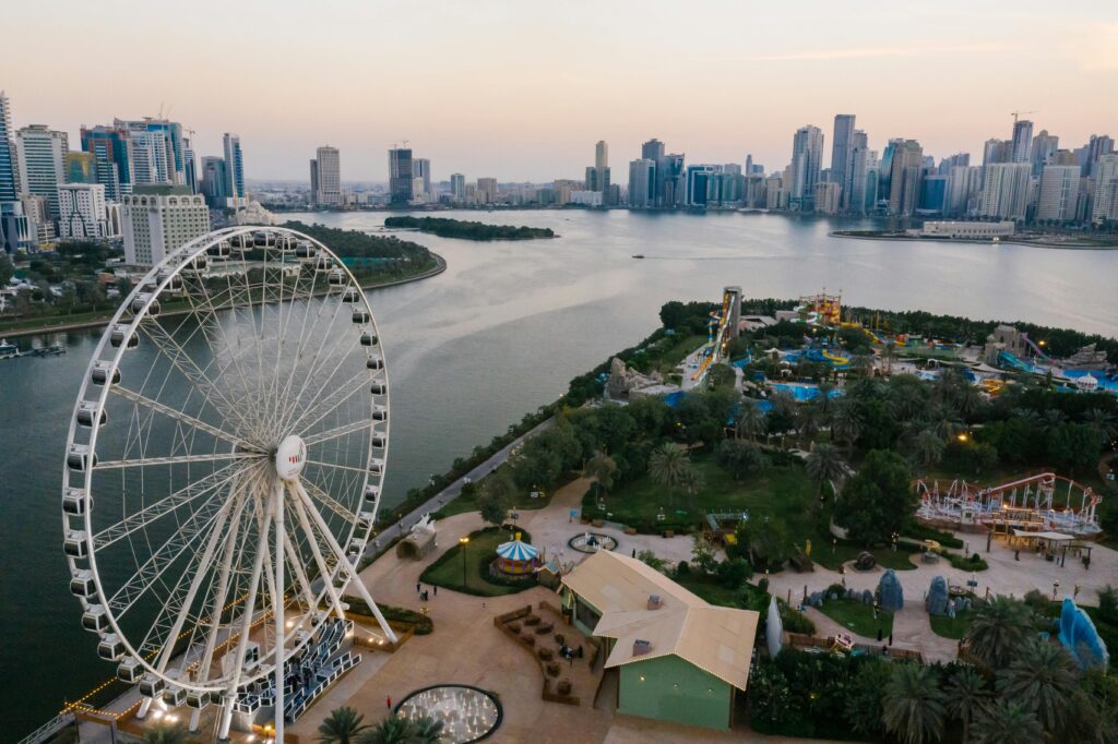 Captivating aerial shot of Sharjah